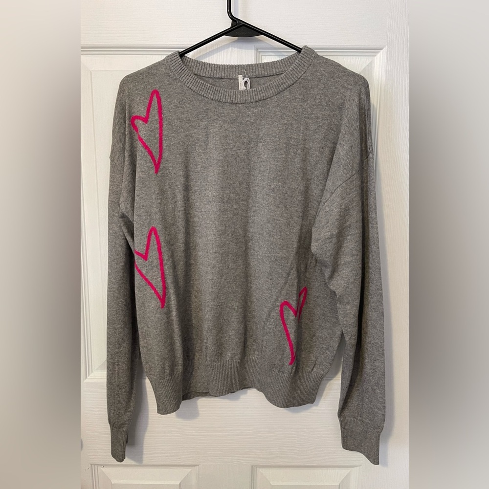 💃 HELLO NITE Crew Neck Long Sleeves Pullover Cashmere Blend Sweater Size M